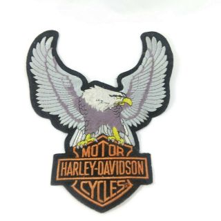 Harley Davidson Motorcycles Up Wing Eagle Patch Bar Shield Large Jacket 10 X 8