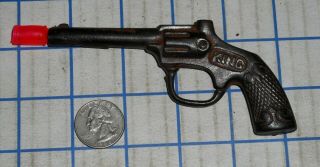 Vintage 1920 Stevens King Cast Iron Single Shot Toy Cap Pistol