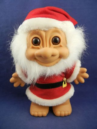 Vintage Russ Troll Doll Christmas Santa Claus With Beard 7 "