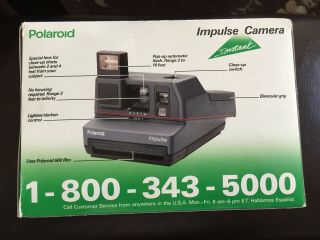 POLAROID IMPULSE INSTANT CAMERA - IN OPENED BOX WITH PAPERWORK 2