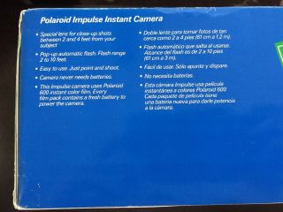 POLAROID IMPULSE INSTANT CAMERA - IN OPENED BOX WITH PAPERWORK 3
