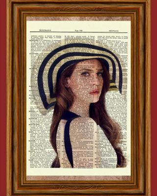 Lana Del Ray Dictionary Art Poster Picture Musician Summertime Sadness Vintage