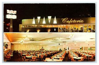 Vintage Postcard Crown Cafeteria Long Beach Pasadena California 1960 V1