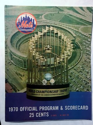 Vintage 1970 York Mets Vs St.  Louis Cardinals Shea Stadium Program Scorecard