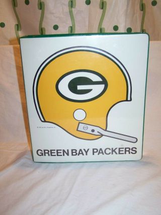 Vintage 1971 Green Bay Packers Nfl Football Team 3 Ring Binder Westab