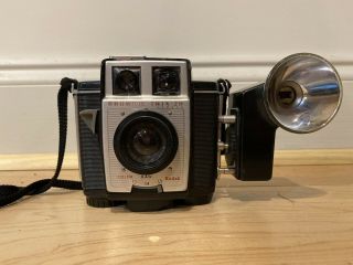 Vintage Kodak Brownie Twin 20 Camera With Kodak Supermite Flash Holder Adapter