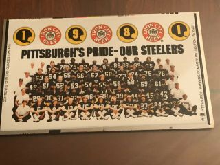 Pittsburgh Steelers 1981 Team Photo Iron City Beer Aluminum Can Flat