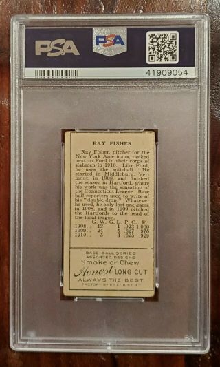 1911 T205 Gold Border Ray Fisher PSA 2 2