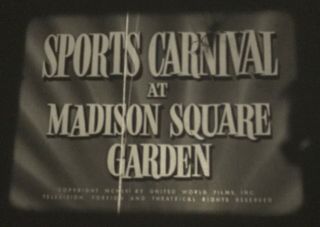 Orig B/w 16mm Film 1956 Madison Square Garden Sports Hockey Boxing Basketball