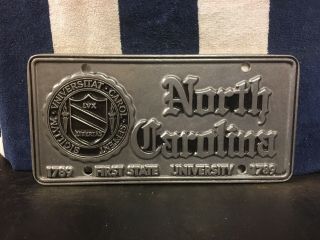 University Of North Carolina License Plate