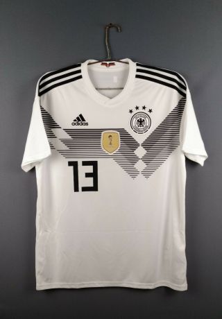 4.  9/5 Germany Soccer Jersey Large 2019 Home Shirt Br7843 Football Adidas Ig93