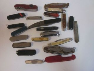 21 Vintage Pocket Knives Pen Knives And Multi Tools Some