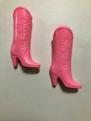 Vtg Barbie Doll 1981 Fashion Jeans Light Pink Cowboy Western Boots Superstar Era