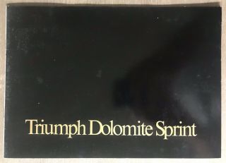 1976 Triumph Dolomite Sprint Australian Sales Brochure