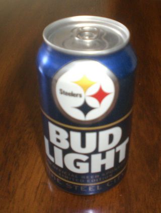 2019 Pittsburgh Steelers Bud Light Beer Can - Steel City - B0