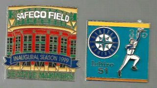 Seattle Mariners Pins: Safeco Field Inaugural Season 99; Ichiro 51 385