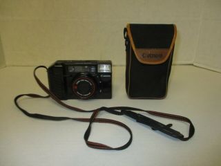 Canon Sure Shot Af 35mm Camera With 1:2.  8 Lens And Case