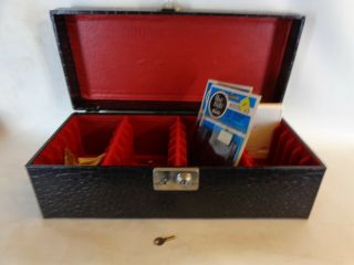 Vintage 8 - Track Tape Carry Case With Key & Extra 