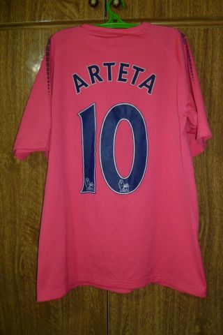 Everton Le Coq Sportif Football Shirt 10 Mikel Arteta Away 2010/2011 Size L