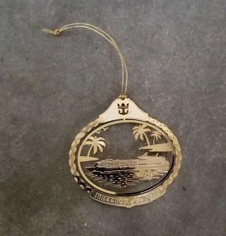 Royal Caribbean Cruise 24k Gold Flashed Christmas Ornament Freedom Of The Seas