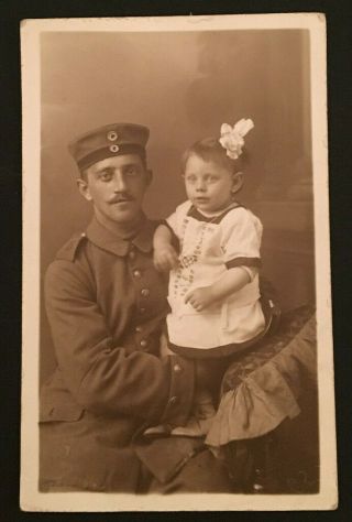 Neat Vintage Rppc Wedding Photo Of Soldier In Uniform With His Pretty Girl 4061