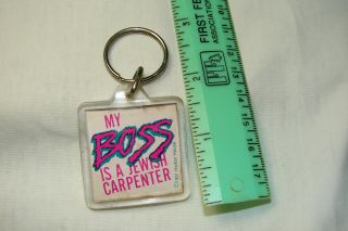 Vintage,  My Boss Is A Jewish Carpenter Key Chain,  2 Sided,  Gag Gift,