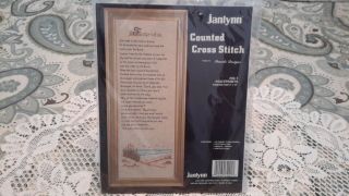 Vintage Janlynn Counted Cross Stitch Kit 64 - 1 " Footprints " - Package