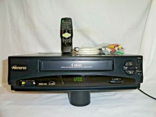 Memorex Mvr2040a Vcr Hq 4 Head Vhs Player Auto - Tracking And