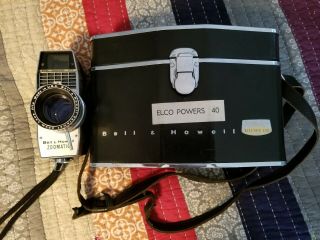 Bell & Howell Directors Series Zoomatic 8mm Movie Camera W Case,  Reel,  & Film
