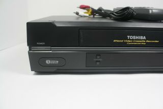 Toshiba W - 422 4 Head VCR VHS Recorder Player with Remote Control and A/V Cables 2
