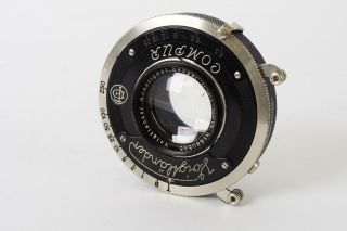 Voigtlander Anastigmat Skopar 10.  5cm 1:4.  5 Lens In Compur Shutter