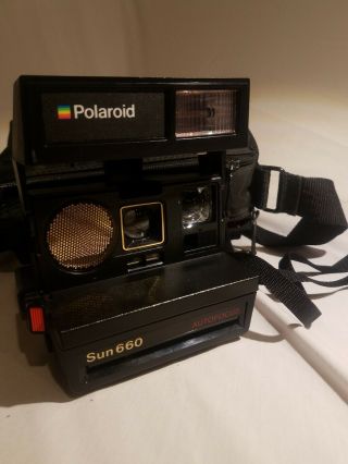 Polaroid Sun 660 Instant Film Camera With Carrying Case