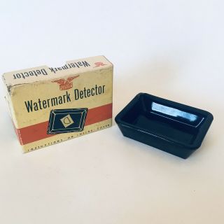Vintage Stamp Watermark Detector Hygrade Brand W/ Box & Receipt 1976