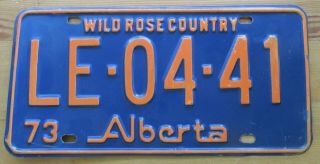 Alberta 1973 License Plate Quality Le - 04 - 41