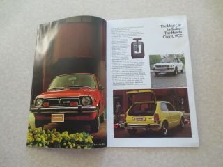 1976 Honda Civic CVCC 5 speed & wagon automobile advertising booklet 2