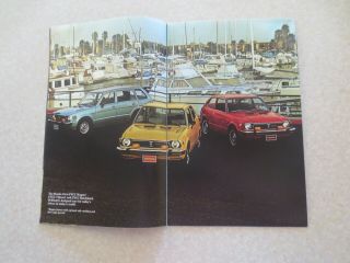 1976 Honda Civic CVCC 5 speed & wagon automobile advertising booklet 3