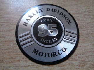 Harley Davidson Air Cleaner Emblem Medallion 95 Cubic Inches Metal Decal Badge