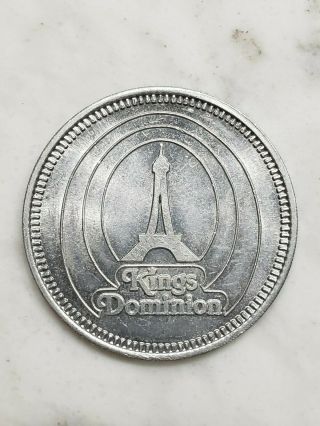 Vintage 1980s Metal Kings Dominion Game Token Doswell Virginia Rollercoaster