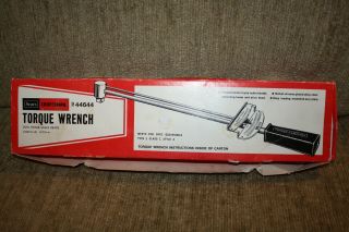 Vintage Craftsman 3/8 " Torque Wrench 944644 Dual Range Scale Reads 0 - 600 0 - 70