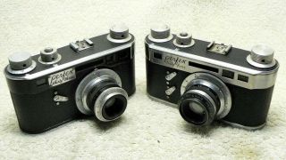 Two Perfex 35mm Film Rangefinder Cameras - 33 Thirty - Three & 44 Forty - Four