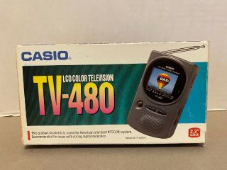 Casio Tv - 480 Lcd Pocket Color Television Analog Vintage