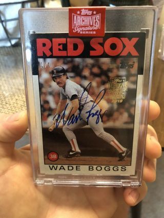 2019 Topps Archives Signature Retired - 1 Of 1 - Autograph - Wade Boggs 1/1