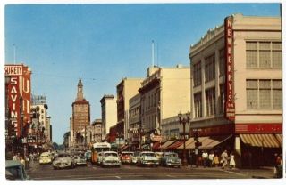 091912fp Vintage San Jose Ca California Postcard First Street By Newberry Store