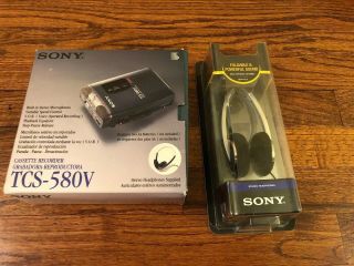 Sony Tcs - 580v Vintage Stereo Cassette Player/recorder With Pouch