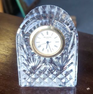 Vintage Waterford Crystal Dome 3.  5 " Quartz Desk Clock