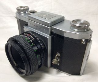 Vintage 1953 Praktica Fx 35mm Slr With Vivitar 50mm Lens