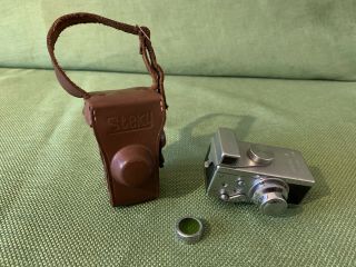 Steky Model Iii 16mm Miniature Spy Camera With Leather Case Parts Repair Japan