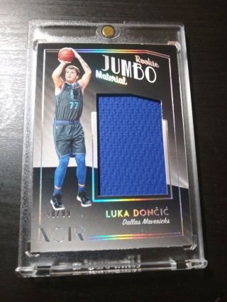 2018 - 19 Noir Luka Doncic /99 Rookie Jumbo Material Rc Patch Relic Non Prizm Auto