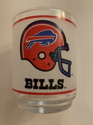 Nfl Football Vintage Buffalo Bills Drinking Glass Cup - Mobil Oil Promo