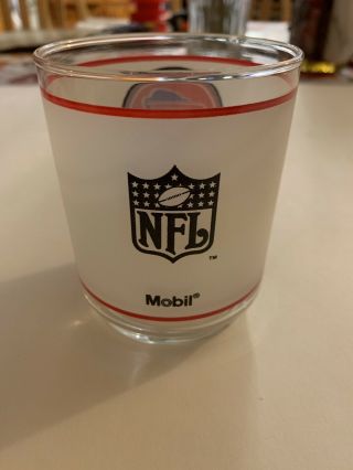 NFL Football Vintage BUFFALO BILLS Drinking Glass Cup - Mobil Oil Promo 3